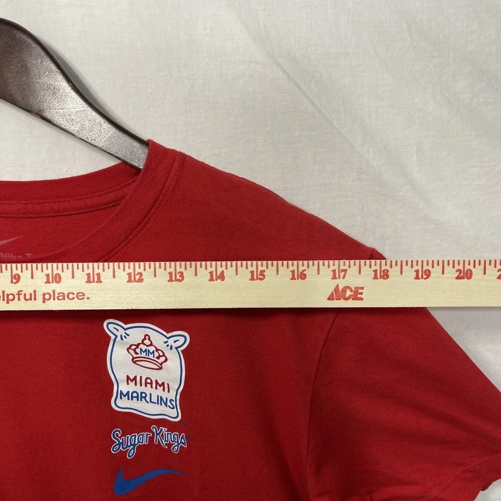 Nike Miami Marlins Sugar Kings Baseball T-Shirt Red Heritage MiLB Medium - Picture 7 of 8